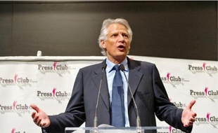 Dominique de Villepin, lors de la présentation officielle de son programme, hier.