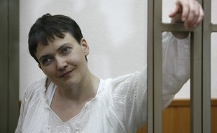 Nadia Savtchenko, lors de son procès à Donetsk le 29 septembre 2015.