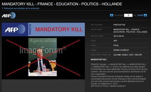 Capture d'écran du site de l'AFP photo, le 3 septembre 2013