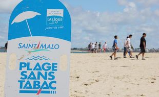 St Malo : la plage sans tabac