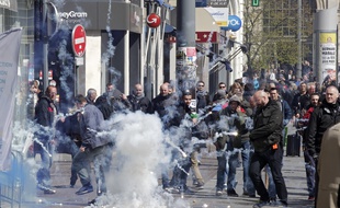 Manifestation à Lille contre le projet de loi travail de la ministre Myriam El Khomri.