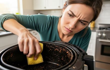 Marre de ce bac d’airfryer est plein de graisse ? Voici la méthode de nettoyage magique qui sauve la situation !