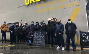 Manifestation en soutien aux victimes d'agressions mercredi 27 janvier 2020 à Nantes.
