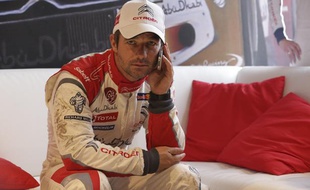 Sébastien Loeb juste après sa sortie de route au rallye d'Alsace le 6 octobre 2013.