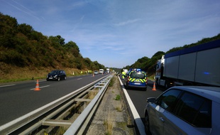 Image de l'accident survenu dimanche 16 septembre 2018 entre Plaintel et Saint-Brieuc.