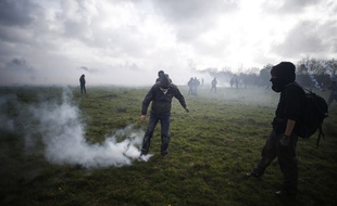Affrontement sur la ZAD le 15 avril 2018.