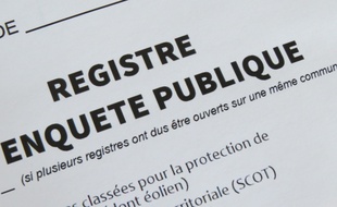 Illustration d'un registre d'enquête publique.