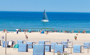 Plage, Soulac (Gironde), Nouvelle-Aquitaine. Océan Atlantique.