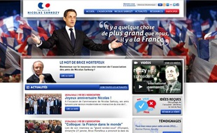 Capture d'écran du site des «Amis de Nicolas Sarkozy», le 28 janvier 2013.
