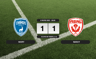 Ligue 2, 28ème journée: Niort et Nancy font match nul 1-1