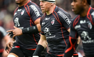 Le troisième ligne du Stade Toulousain Imanol Harinordoquy, lors du match de Top 14 contre Montpellier, le 14 mars 2015 au stade Ernest-Wallon de Toulouse.