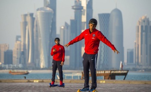Marquinhos et Kurzawa à Doha le 29 décembre 2015.