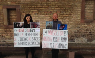 Pamela Hamdi et Christophe Lepretre, deux grévistes de la faim à Strasbourg.