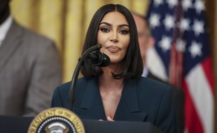 Kim Kardashian à la Maison Blanche le 13 juin 2019.