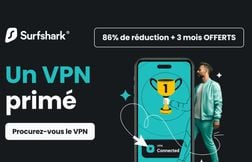 Surfshark offre 3 mois gratuits et affiche une super promo à durée limitée
