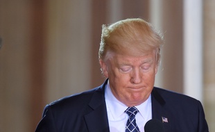 Le président américain, Donald Trump durant la cérémonie du souvenir de l'Holocauste, au Capitole de Washington, le 25 avril 2017.