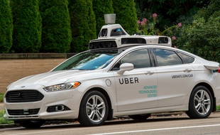 Un véhicule autonome d'Uber testé à Pittsburgh, aux Etats-Unis.