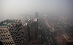 Pollution sur Pékin, le 29 octobre 2011.