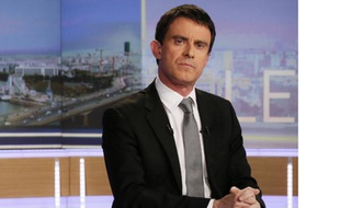 Le Premier ministre Manuel Valls, le 2 mars 2014 sur le plateau du 20h de TF1.
