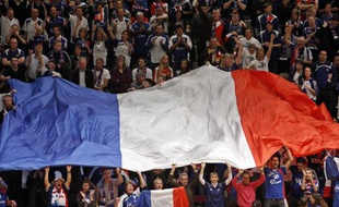 Les supporters français lors du championnat d'Europe de handball, le 30 janvier 2010.