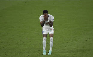 Marcus Rashford a manqué son tir au but contre l'Italie.