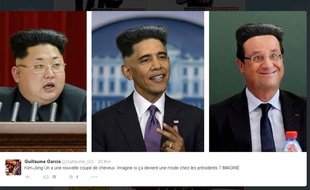 Exemple de détournements sur la nouvelle coupe de cheveux de Kim Jong Un