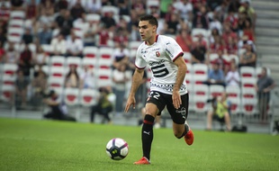 Le joueur du Stade Rennais Romain Del Castillo, ici lors du match à Nice, le 14 septembre 2018.