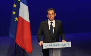 Nicolas Sarkozy fait un discours à la Mutualité après avoir perdu l'élection présidentielle face à François Hollande.
