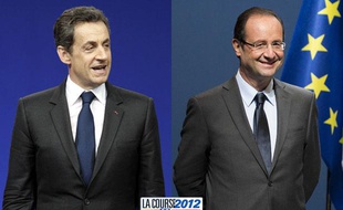 Candidats à l'élection présidentielle, Nicolas Sarkozy et François Hollande sont en tête des sondages.