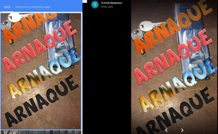 Le genre de photos postées par des escrocs sur le profil Google d'artisans serruriers pour les discréditer.