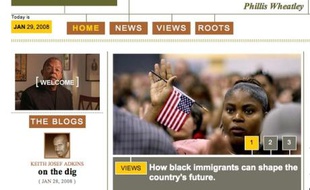 La page d'accueil de The Root, un magazine en ligne qui vise le lectorat noir