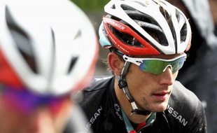 Le coureur luxembourgeois Andy Schleck, lors de la Flèche brabançonne, le 11 avril 2012.
