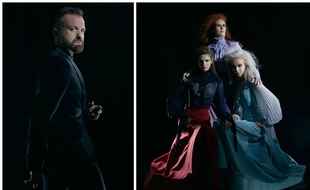 Le couturier Julien Fournié, trois modèles de la collection «Premier Sortilège».