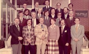 Le groupe de travail Lidar navette, NASA Langley Research Center, 1978. Marie-Lise est au premier rang