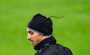 Zlatan Ibrahimovic à l'entraînement à Malmö le 24 novembre 2015.
