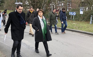 Martine Aubry, en campagne pour les municipales 2020.