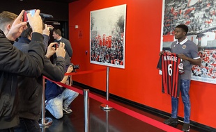 Prêté à l'OGC Nice, Moussa Wagué a été présenté à la presse lundi 3 février 2020