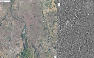 Vue de Toulouse aujourd'hui et dans les années 1950-1965.