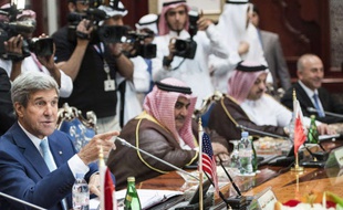 John Kerry avant une réunion avec les pays du Golfe à Jiddah, en Arabie saoudite, le 11 septembre 2014.