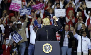 Donald Trump lors d'un meeting politique au Texas, le 22 octobre 2018.