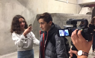 Tournage d'un clip sur le harcèlement dans les locaux du Conseil départemental de la Haute-Garonne.