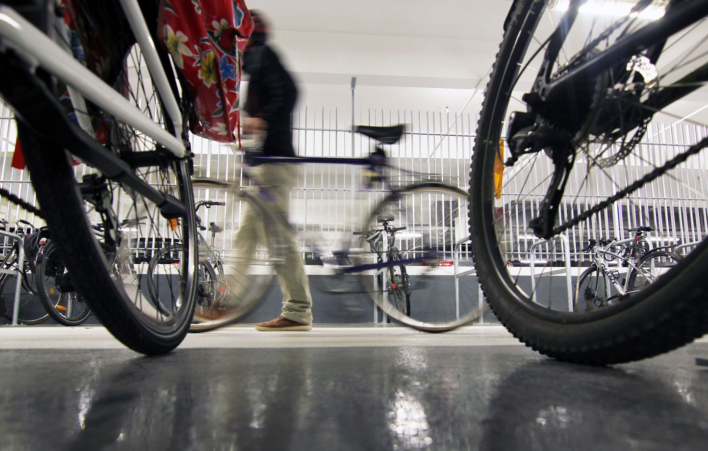 Le parking à vélos de la gare de Rennes. 