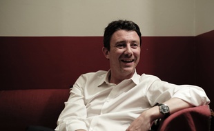 Benjamin Griveaux, porte-parole de la REM et candidat aux législatives à Paris, le 31 mai 2017 avant un meeting.