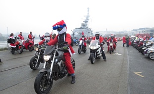 La parade des Pères Noël à moto, le 11 décembre 2016 à Nantes
