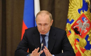 Le président russe Vladimir Poutine à Sotchi, le 12 mars 2014