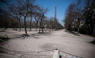 Autour du Champs-de-Mars durant le confinement.