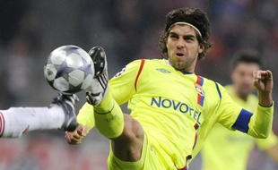 Le footballeur bréilien de Lyon, Juninho lors de Bayern Munich - Lyon, le 30 septembre 2008.