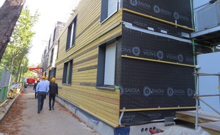 Les travaux du centre d'hébergement d'urgence en lisière du bois de Boulogne s'achèveront début novembre.