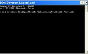 Une fenêtre Dos sous Windows