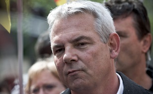 Le secrétaire général de la CGT Thierry Lepaon, le 1er mai 2014 à Paris.